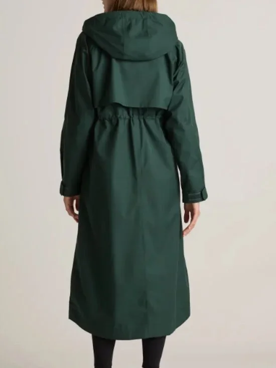 Quince Weather Proof Rain Trench Coat Dark Spruce XL NWT - Picture 3 of 5